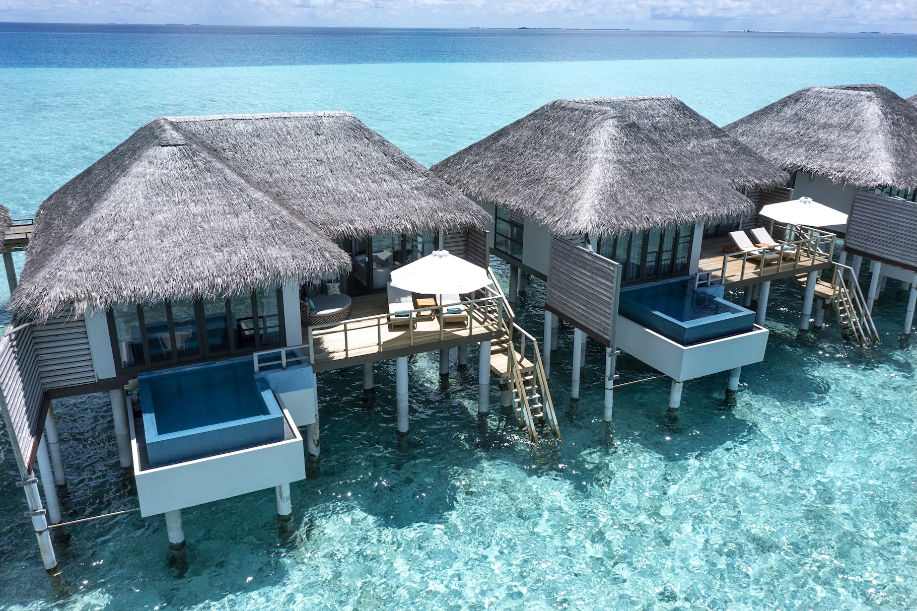 Niva Velassaru Maldives - Water Villa with Pool Aerial View
